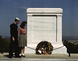 Sailor and woman at the Tomb of the Unknowns, May 1943