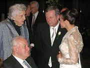Gough Whitlam with wife Margaret at the wedding of current Premier of South Australia Mike Rann and Sasha Carruozzo in July 2006.