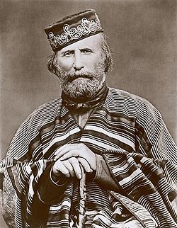 Garibaldi as an Italian soldier. Photograph taken in 1866.