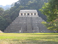 Example of Maya stepped pyramid.