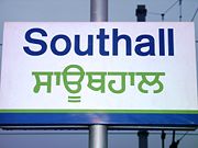 Station sign in the Latin and Gurmukhī alphabets