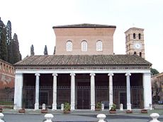 The restored church of San Lorenzo fuori le Mura, where Damasus' father served as priest