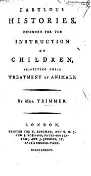 Title page from the first edition of Trimmer's Fabulous Histories (1786)