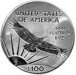 An American Platinum Eagle bullion coin