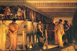 Phidias Showing the Frieze of the Parthenon to his Friends, 1868 painting by Lawrence Alma-Tadema