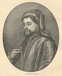 Chaucer: Illustration from Cassell's History of England, circa 1902.