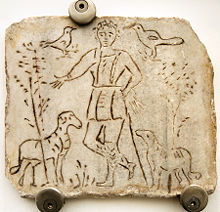 Fourth-century inscription, representing Christ as the Good Shepherd.
