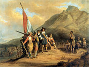 A painting of the arrival of Jan van Riebeeck in Table Bay, 1652 (by Charles Bell)