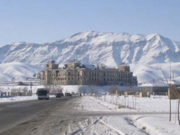 Heavy snowfall at Kabul's Dar-ul-Aman Palace.