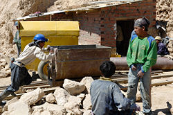 Miners at work.