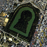 Daisen Kofun, the tomb of Emperor Nintoku, Sakaififth century