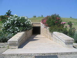 The entrance to the "Great Tumulus" at Vergina