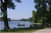 The "Alte Donau," one of the top bathing and recreation spots