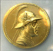 Eucratides I toppled the Greco-Bactrian Euthydemid dynasty, and attacked the Indo-Greeks from the west.