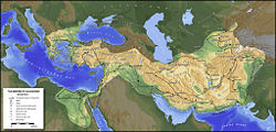 Map of Alexander the Great's Greek empire.