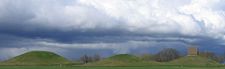 The three large "royal mounds" at Gamla Uppsala