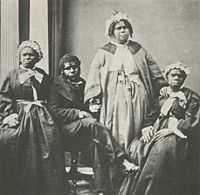 The last 4 Tasmanian aborigines, including Truganini (seated, right)
