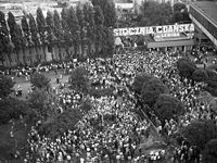 1980 strike at Gdańsk Shipyard, birthplace of Solidarity.
