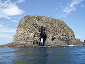 A small island just off the shore of Bruny Island, South East of Tasmania