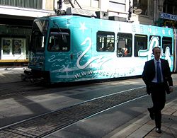 The Geneva tram.