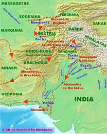 Campaigns and landmarks of Alexander's invasion of India.