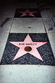 Bob Marley's star on the Hollywood Walk of Fame.