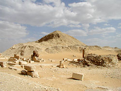 Ruins of the pyramid complex of Pepi II