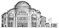 The "Church of the Holy Wisdom," or Hagia Sofia, was converted into a mosque.