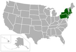 Locations of Ivy League schools