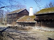 Traditional buildings from Blekinge relocated to Skansen, Stockholm.