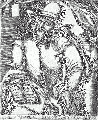 Menno Simons - wood engraving by Christoffel van Sichem, 1610.