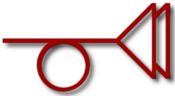 Pynchon created the "muted post horn" as a symbol for the secret "Trystero" society in The Crying of Lot 49.