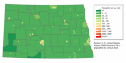 North Dakota population density