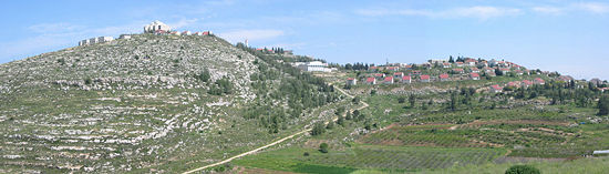 The modern village of Shiloh, viewed from Tel Shiloh