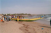 On the beach at Mbour.