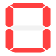 Usual appearance of the digit zero on seven-segment displays