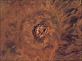 Gosses Bluff crater, one of a number of meteor impact craters that can be found across outback Australia.