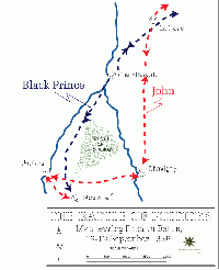 Pre-battle maneuvers prior to the Battle of Poitiers