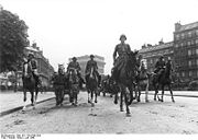 Parade of German troops in Paris