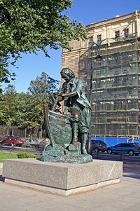 Monument to Peter the carpenter in St. Petersburg.