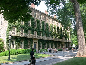 Ivy covering West College, Princeton University