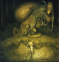 Good evening, old man! the boy greeted (John Bauer, 1915)