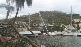 Devastation caused by Hurricane Ivan