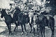 Red officers on their horses