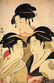 "Three known beauties" by Utamaro