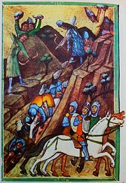 The Battle of Posada in the Chronicon Pictum (A medieval Hungarian chronicle dating from the mid-fourteenth century).
