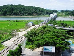 Imjingang Railroad between North and South Korea