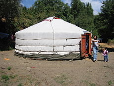 Mongolian ger (yurt) similar to the one Temüjin was born and grew up in