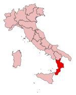 Location of Calabria