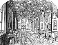 Imitation fan-vaulting in the Gothick Long Gallery at Horace Walpole's Strawberry Hill